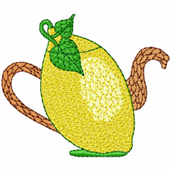 Teapots Embroidery Design 10